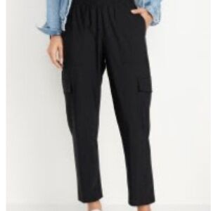 Old Navy Women's Black Ankle Cargo Pants tall ankle
